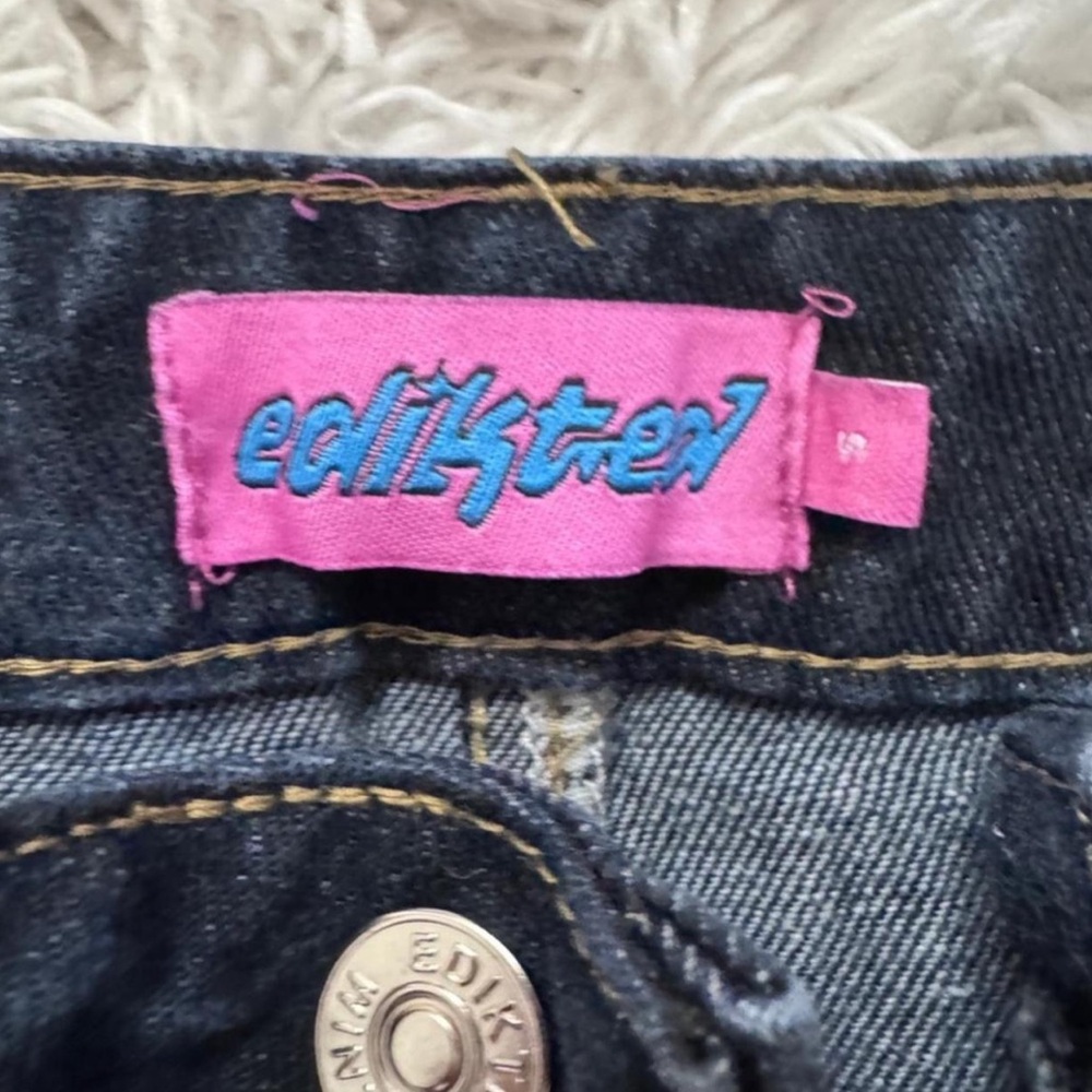 Edikted Raelynn Washed Low Rise Jeans, Size Small - Picture 5 of 7
